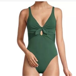 Robin Piccone Ave Plunge  Kelly Green one piece size 12
